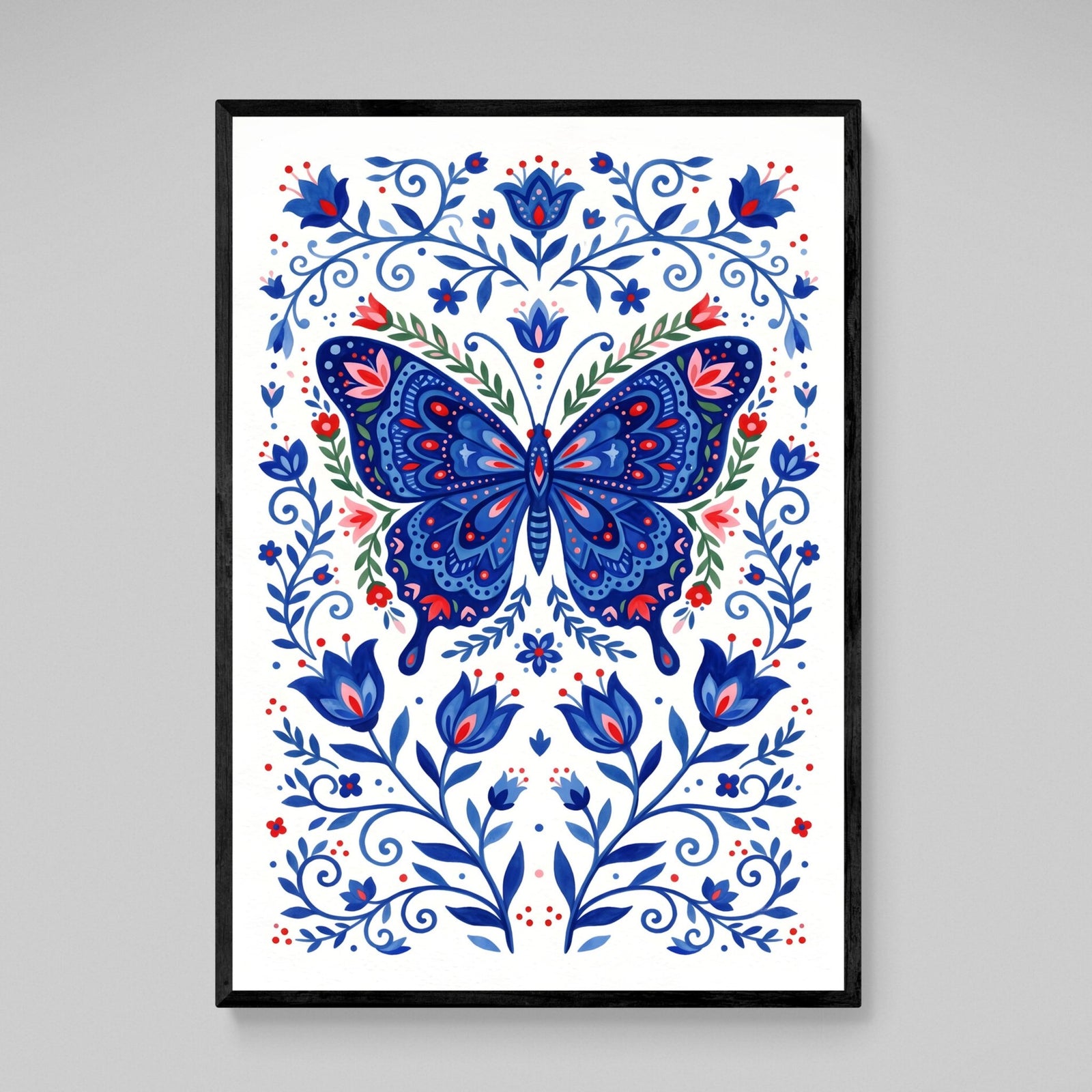 Tableau Scandinave Papillon Bleu - The Art Avenue