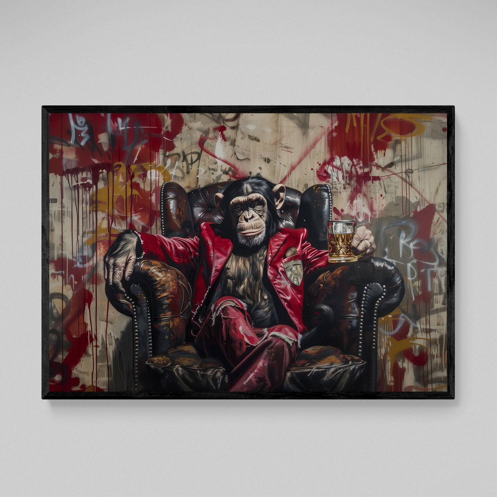 Tableau Singe Moderne Whiskey - The Art Avenue