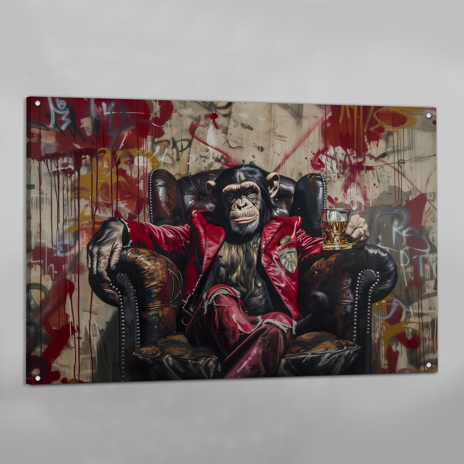 Tableau Singe Moderne Whiskey - The Art Avenue