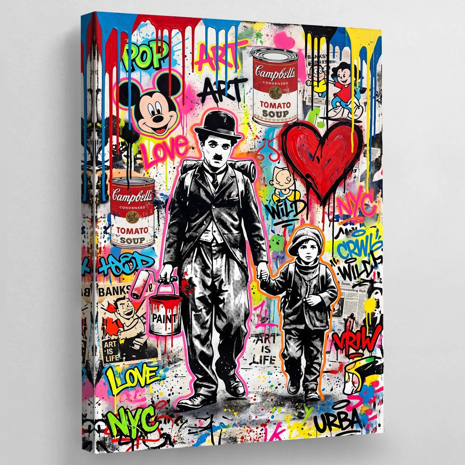Tableau Street Art Banksy Charlie Chaplin - The Art Avenue