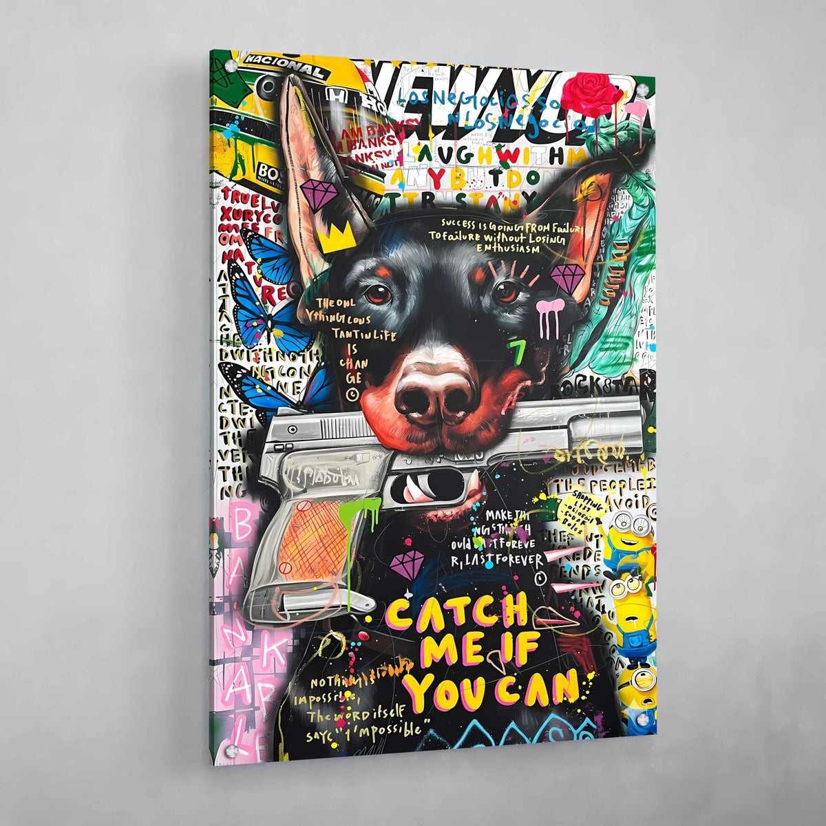 Tableau Street Art Doberman - The Art Avenue