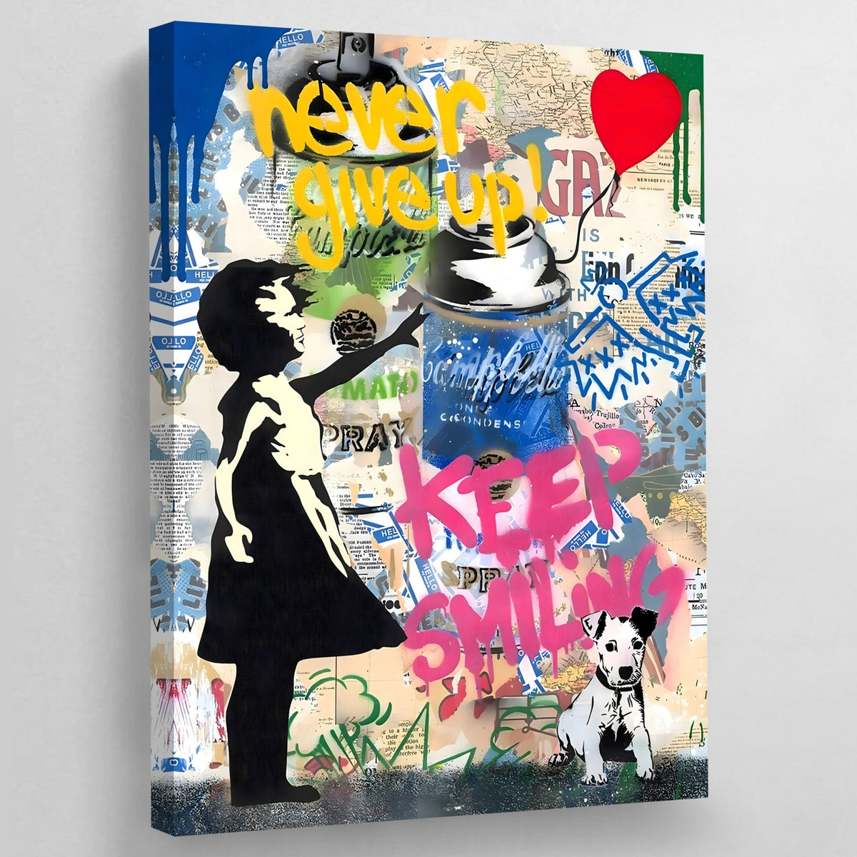 Tableau Street Art La Petite Fille Au Ballon - The Art Avenue