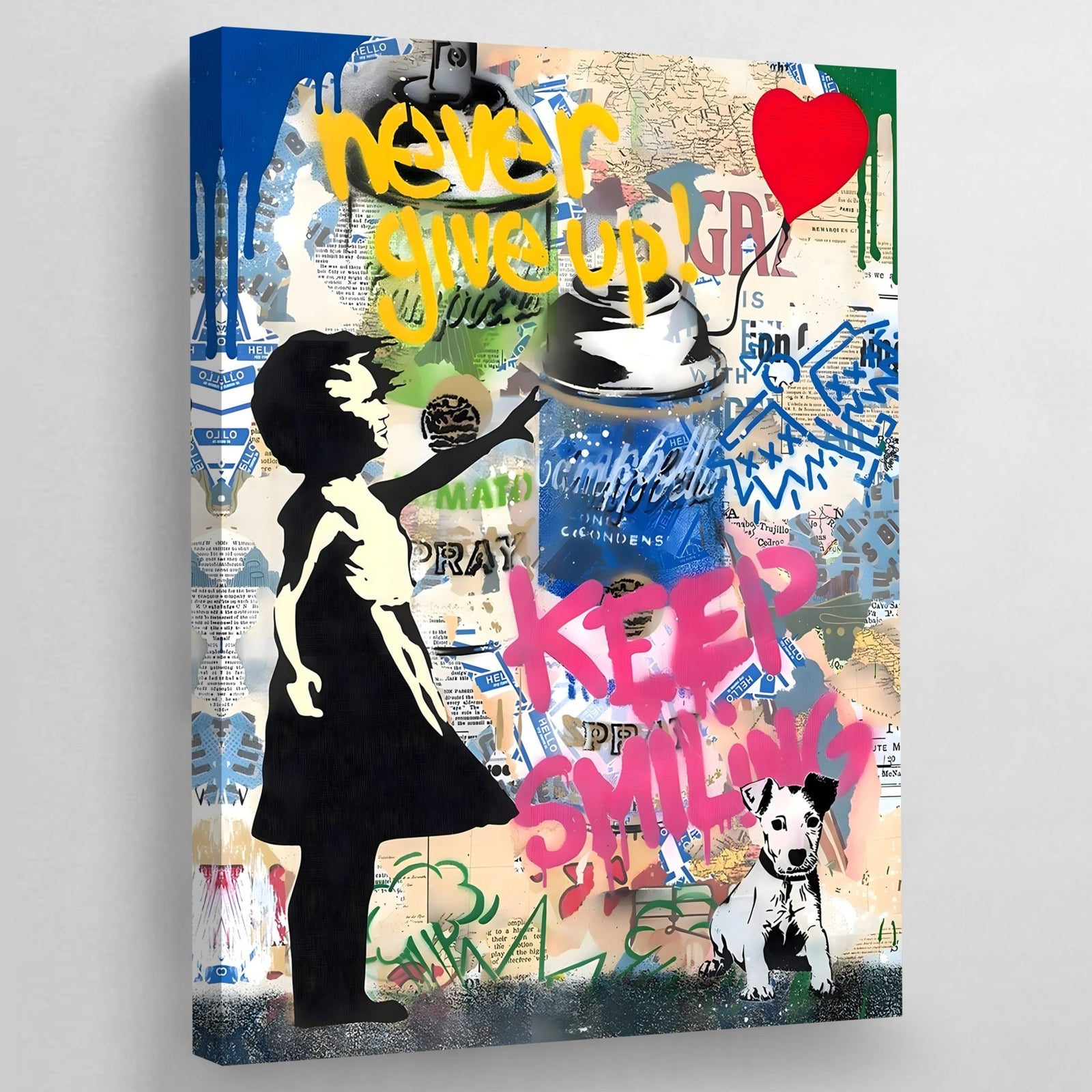 Tableau Street Art La Petite Fille Au Ballon - The Art Avenue