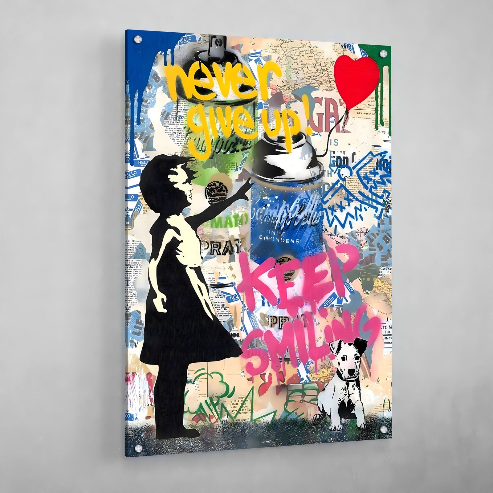 Tableau Street Art La Petite Fille Au Ballon - The Art Avenue