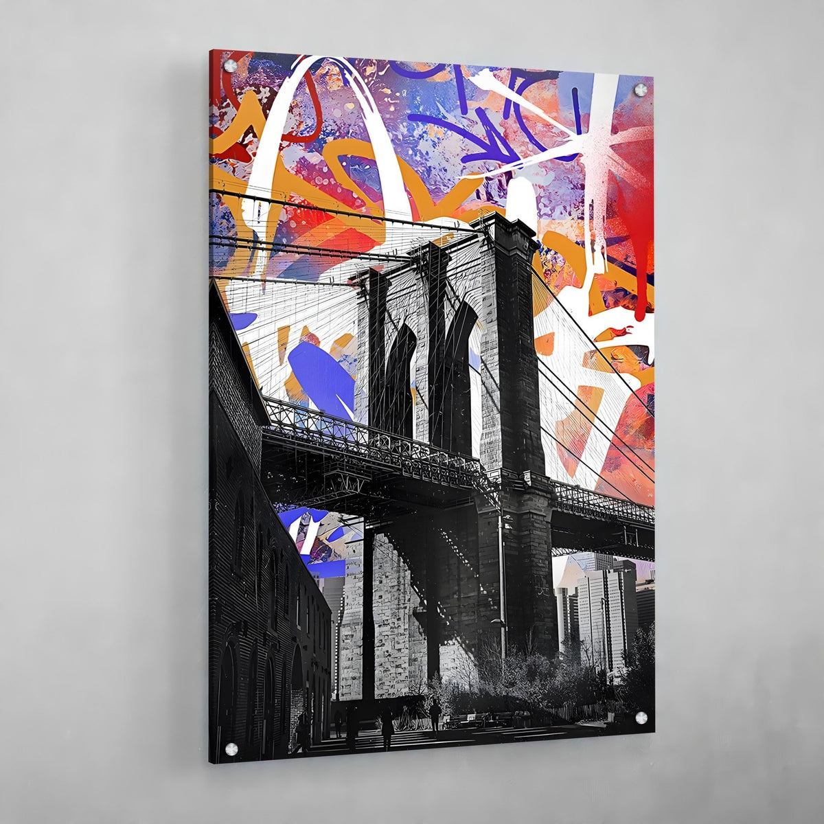 Tableau Street Art Pont De Brooklyn - The Art Avenue