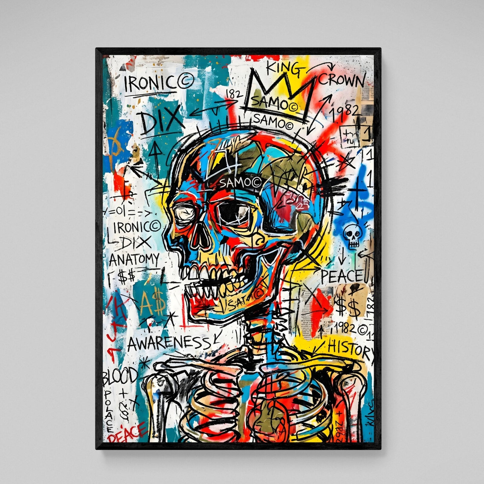 Tableau Street Art Squelette - The Art Avenue