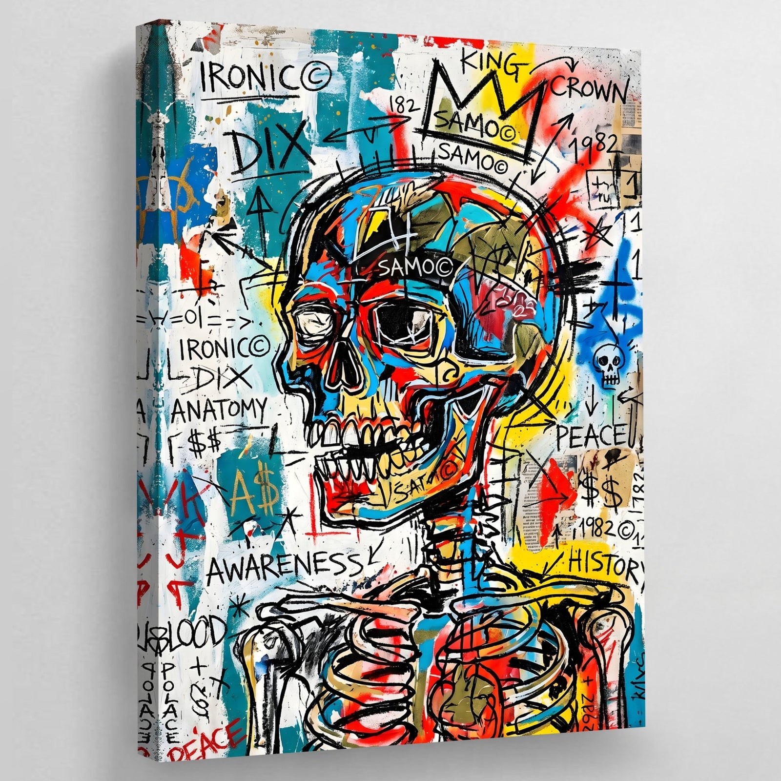 Tableau Street Art Squelette - The Art Avenue