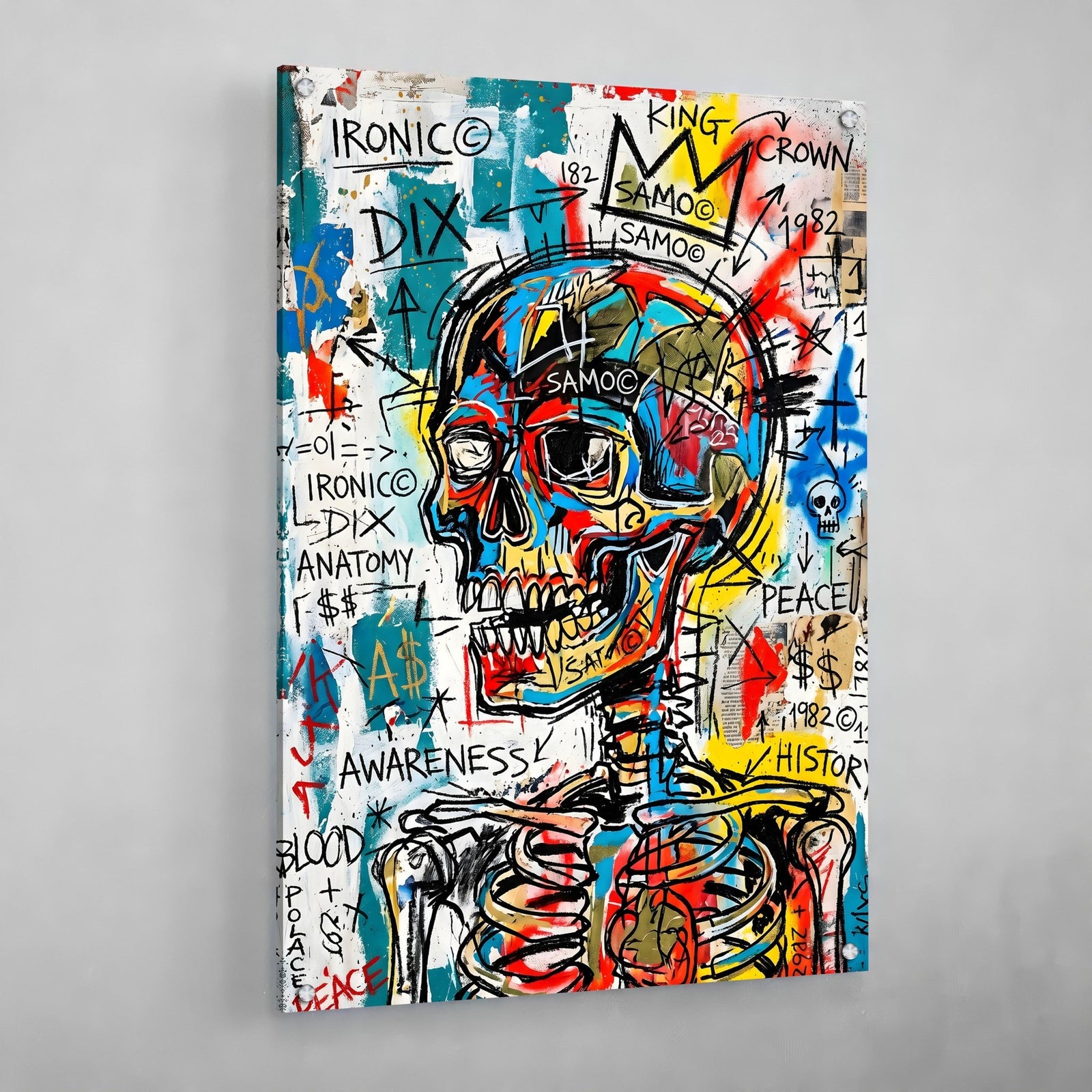 Tableau Street Art Squelette - The Art Avenue