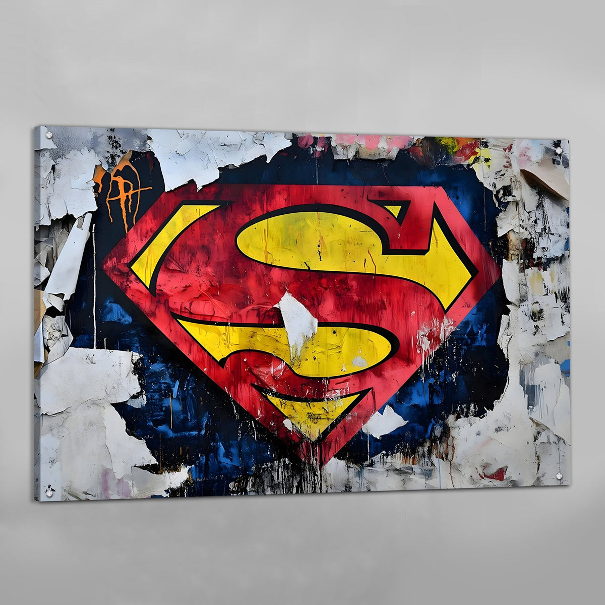 Tableau Street Art Superman - The Art Avenue