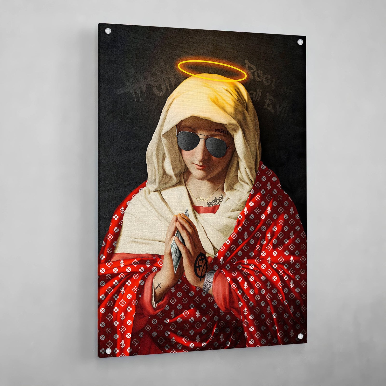 Tableau Vierge Marie Street Art - The Art Avenue