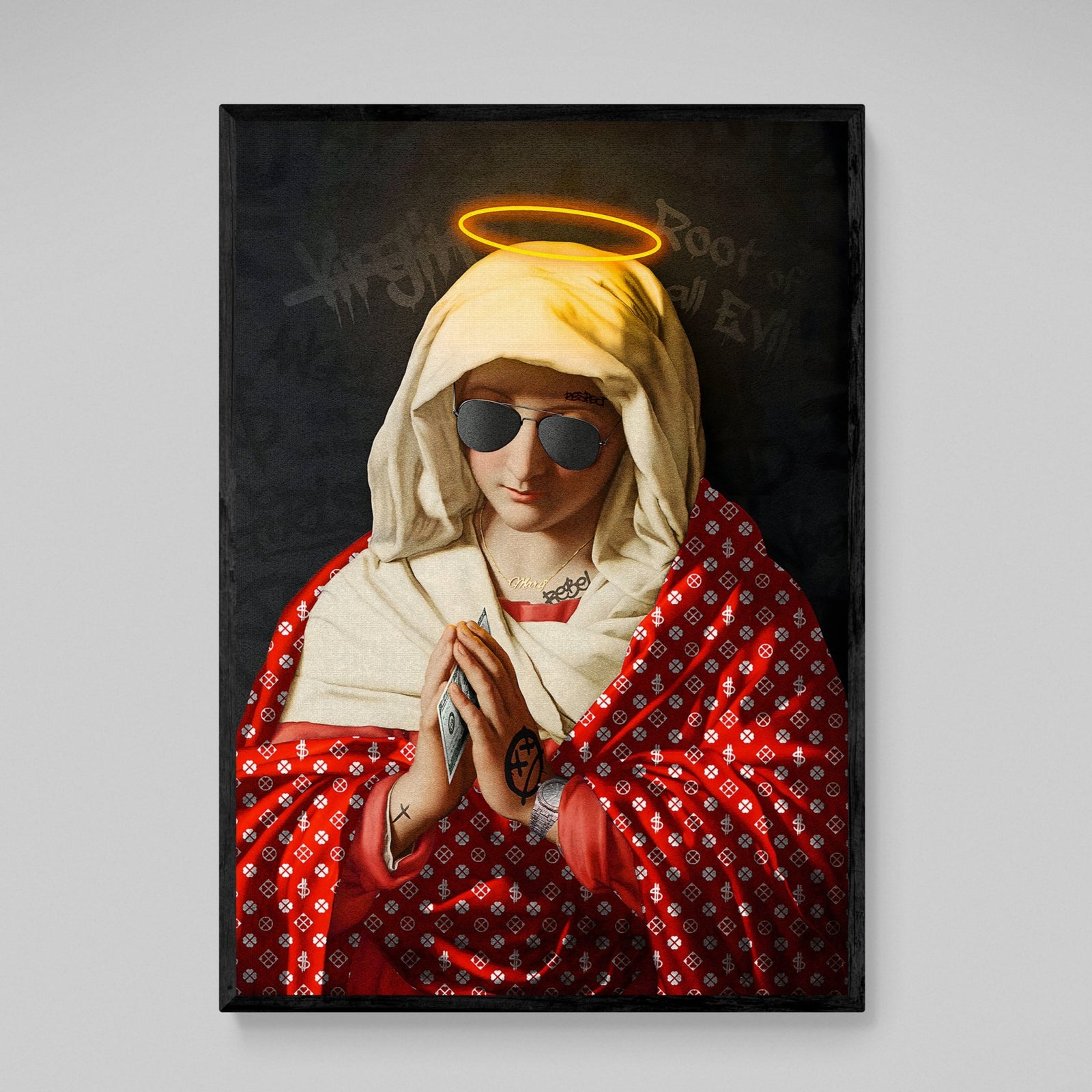Tableau Vierge Marie Street Art - The Art Avenue