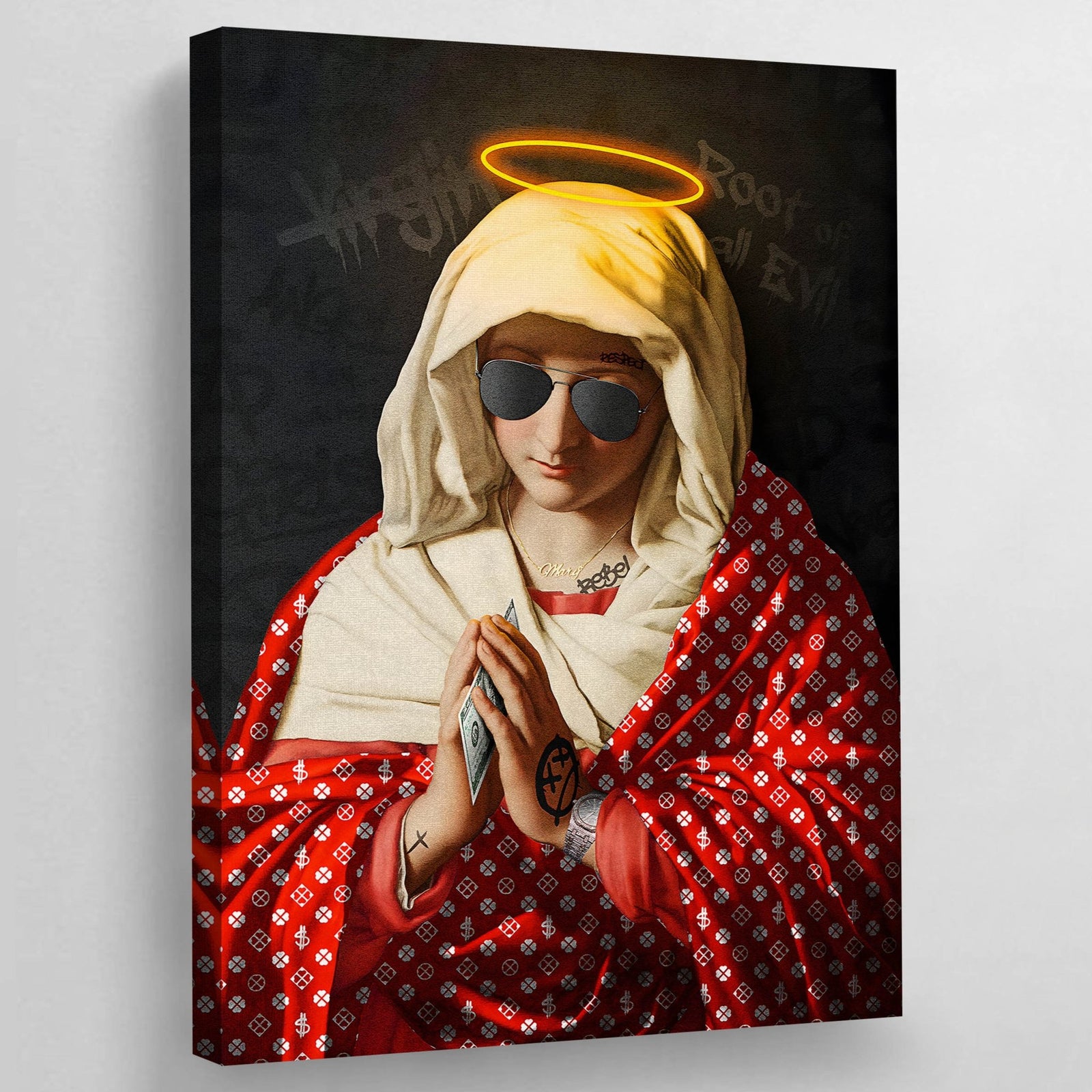 Tableau Vierge Marie Street Art - The Art Avenue