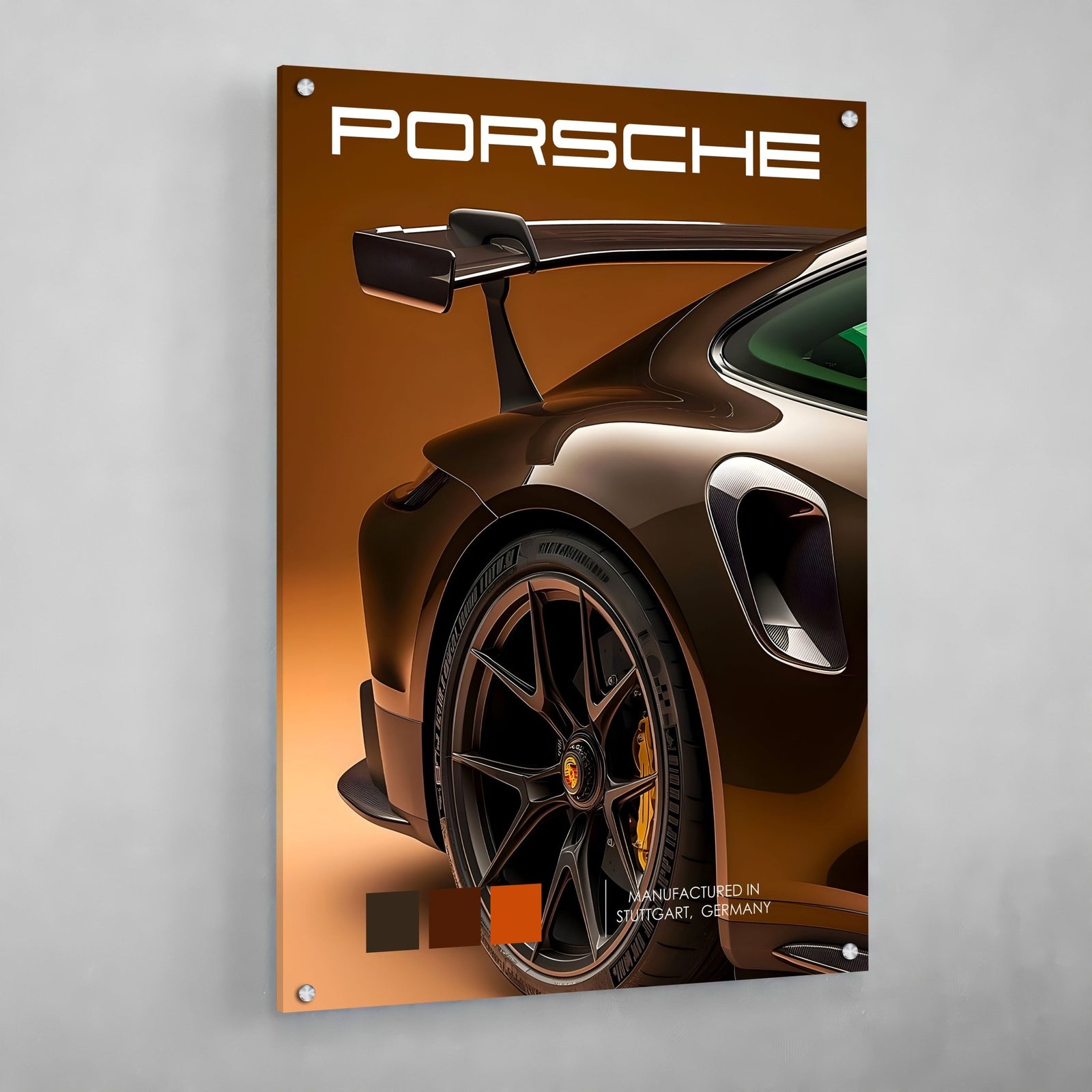 Tableau Voiture Marron Porsche - The Art Avenue