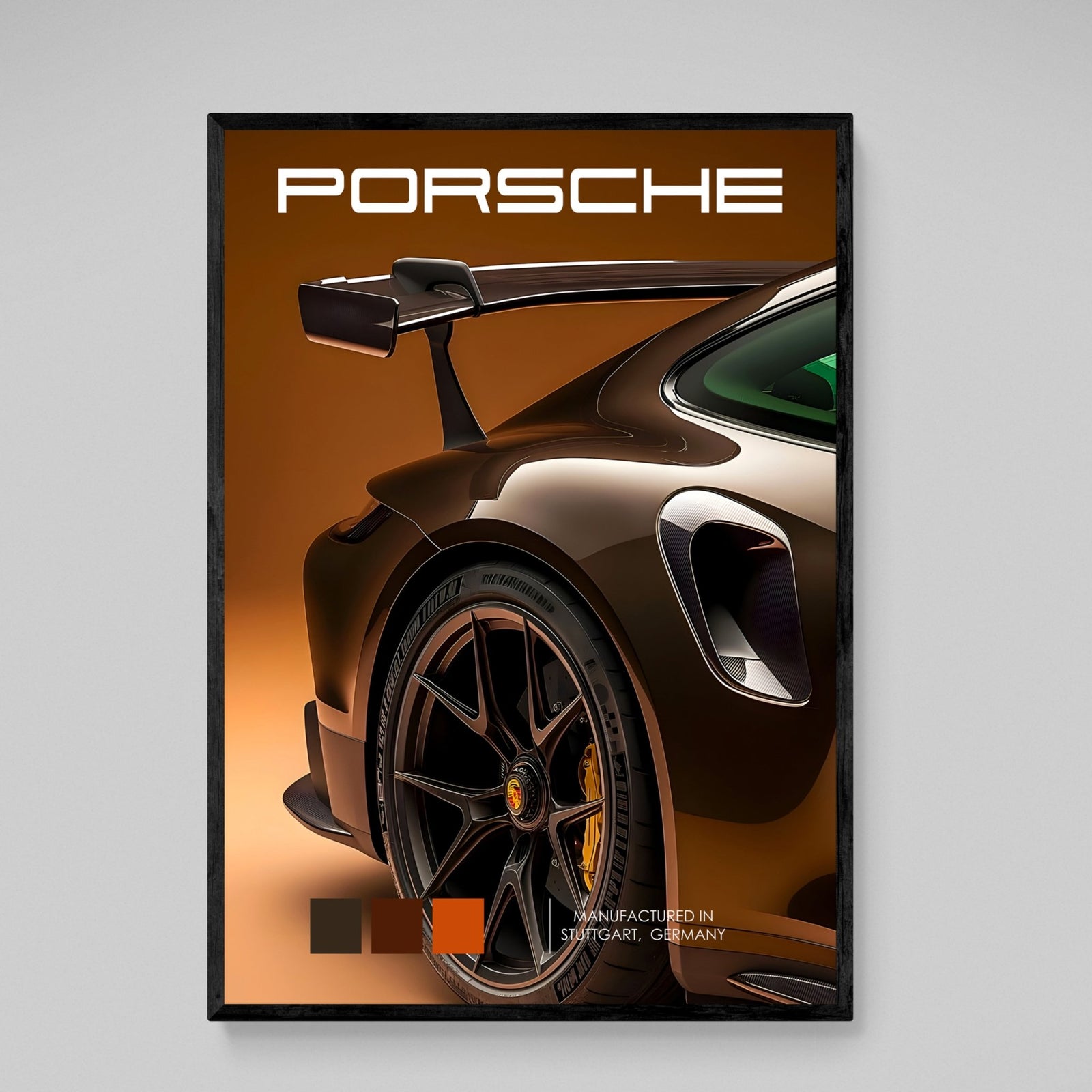 Tableau Voiture Marron Porsche - The Art Avenue