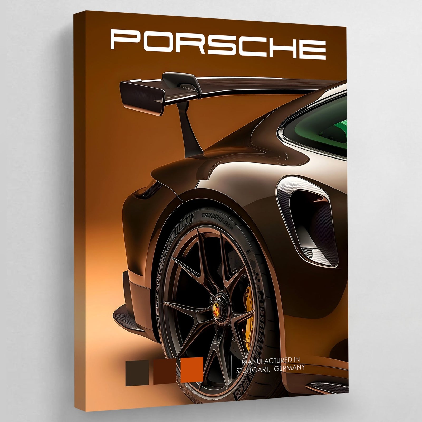 Tableau Voiture Marron Porsche - The Art Avenue