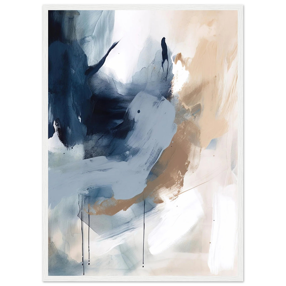 Tableau Abstrait Bleu & Beige - The Art Avenue