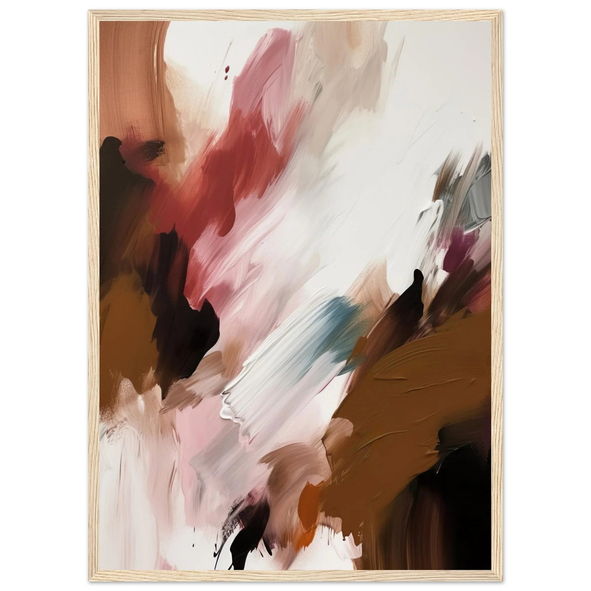 Tableau Abstrait Bordeaux Marron - The Art Avenue