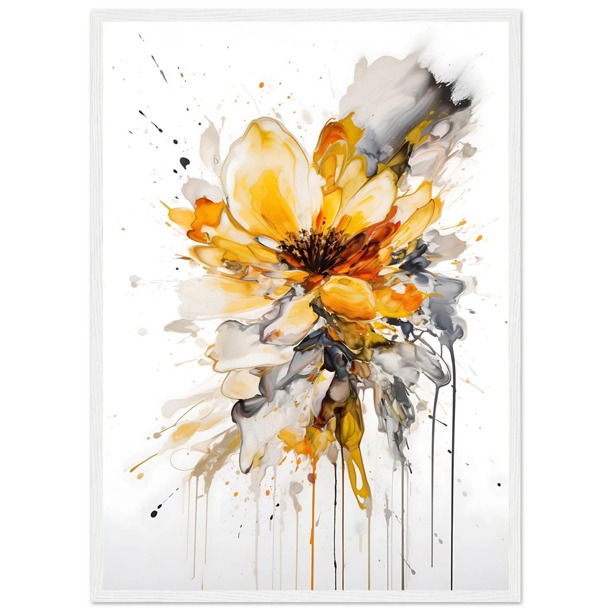 Tableau Abstrait Fleur Doré - The Art Avenue