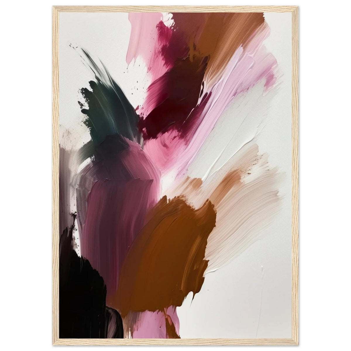 Tableau Abstrait Marron Bordeaux - The Art Avenue