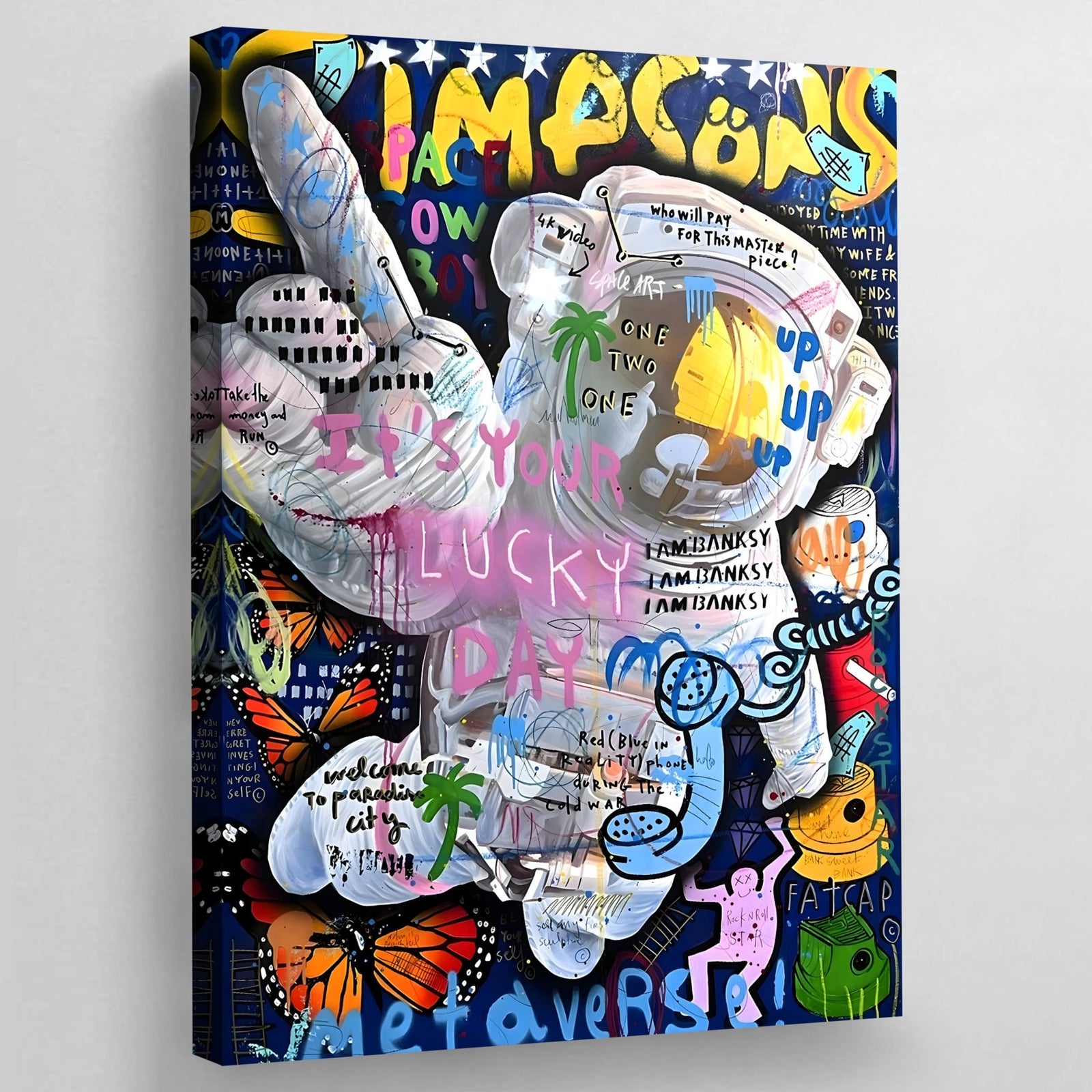 Tableau Astronaute Street Art - The Art Avenue