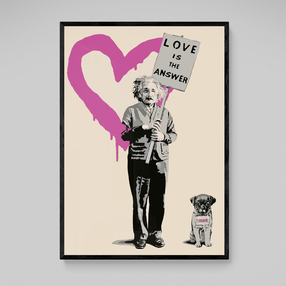 Tableau Banksy Einstein - The Art Avenue