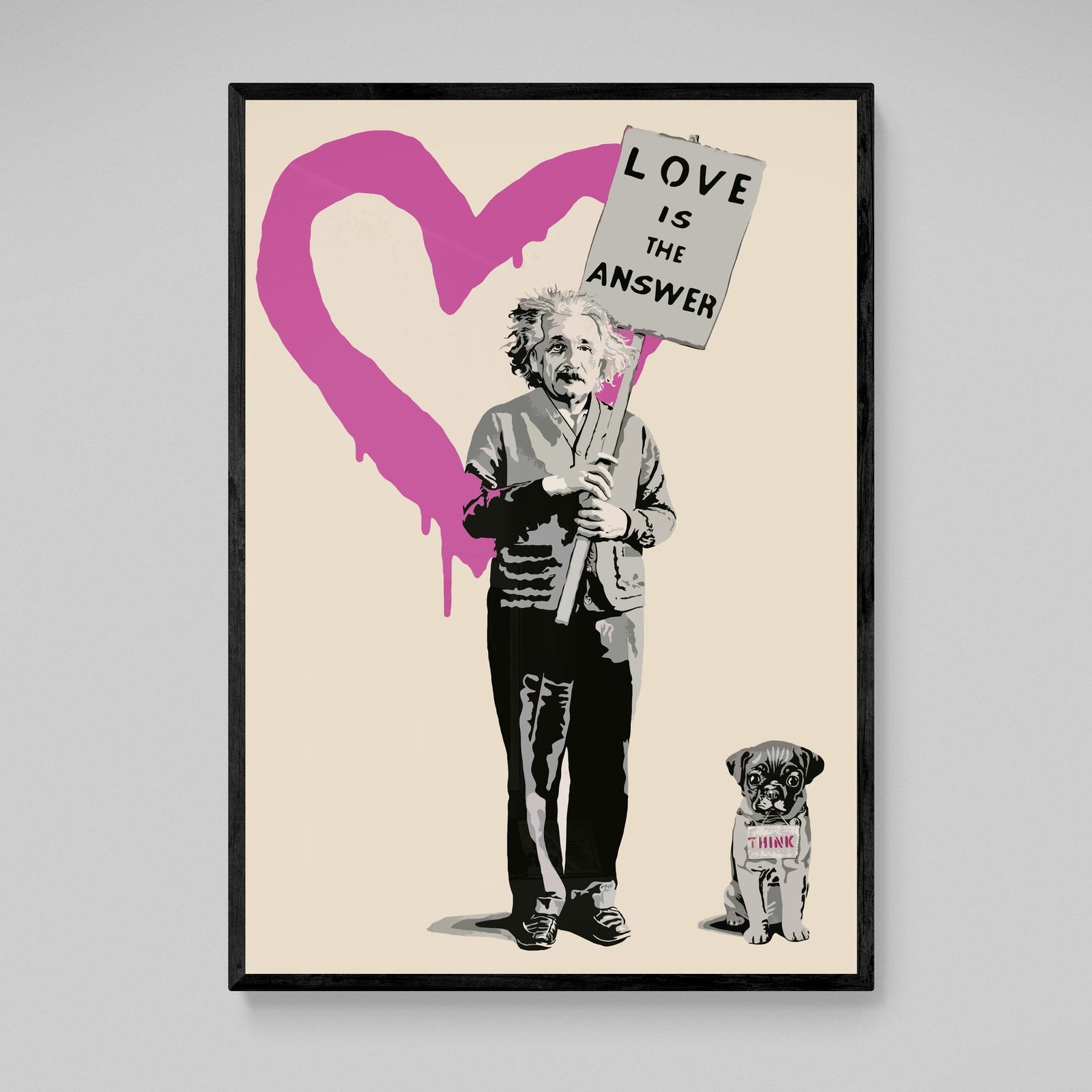 Tableau Banksy Einstein - The Art Avenue