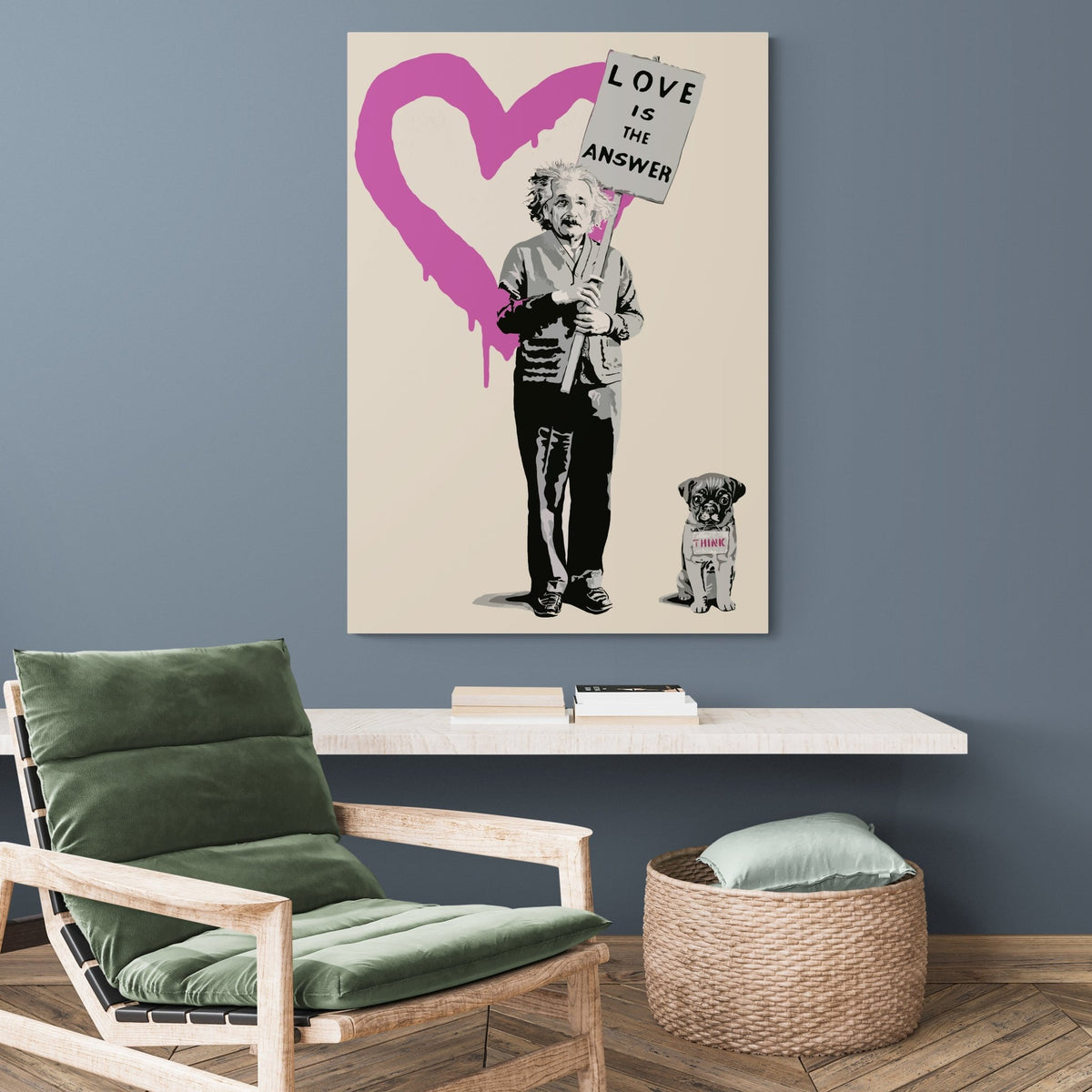 Tableau Banksy Einstein - The Art Avenue