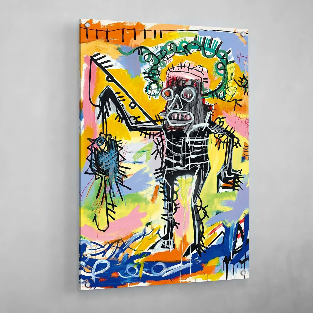 Tableau Basquiat Fishing - The Art Avenue