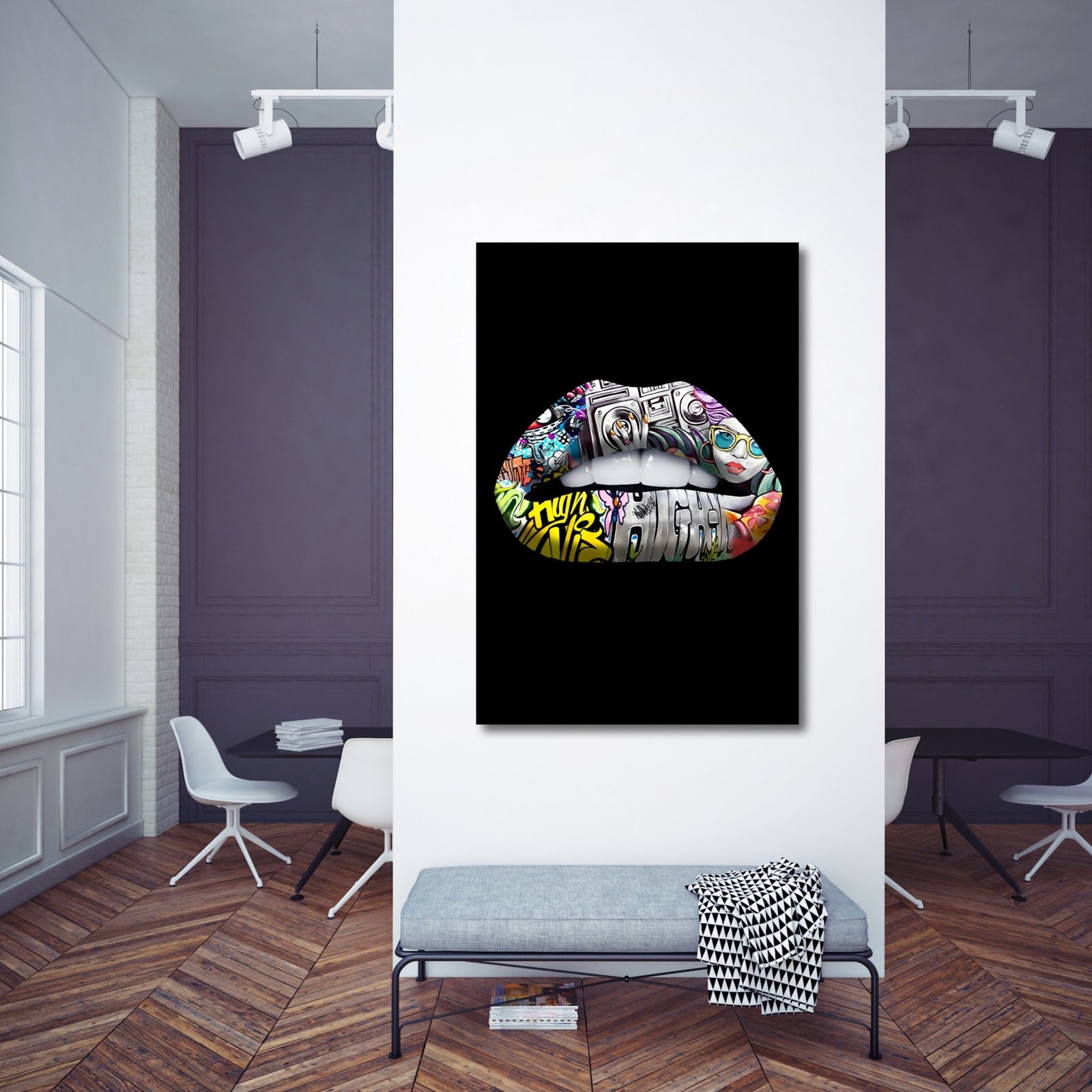 Tableau Bouche Graffiti - The Art Avenue