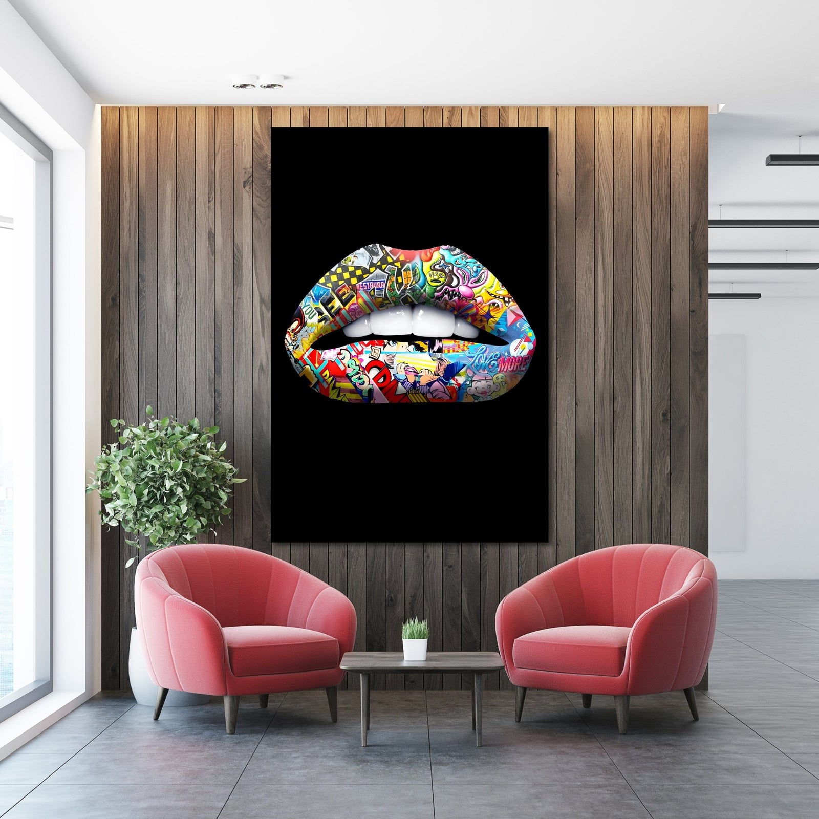 Tableau Bouche Pop Art - The Art Avenue