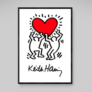 Tableau Coeur Keith Haring - The Art Avenue