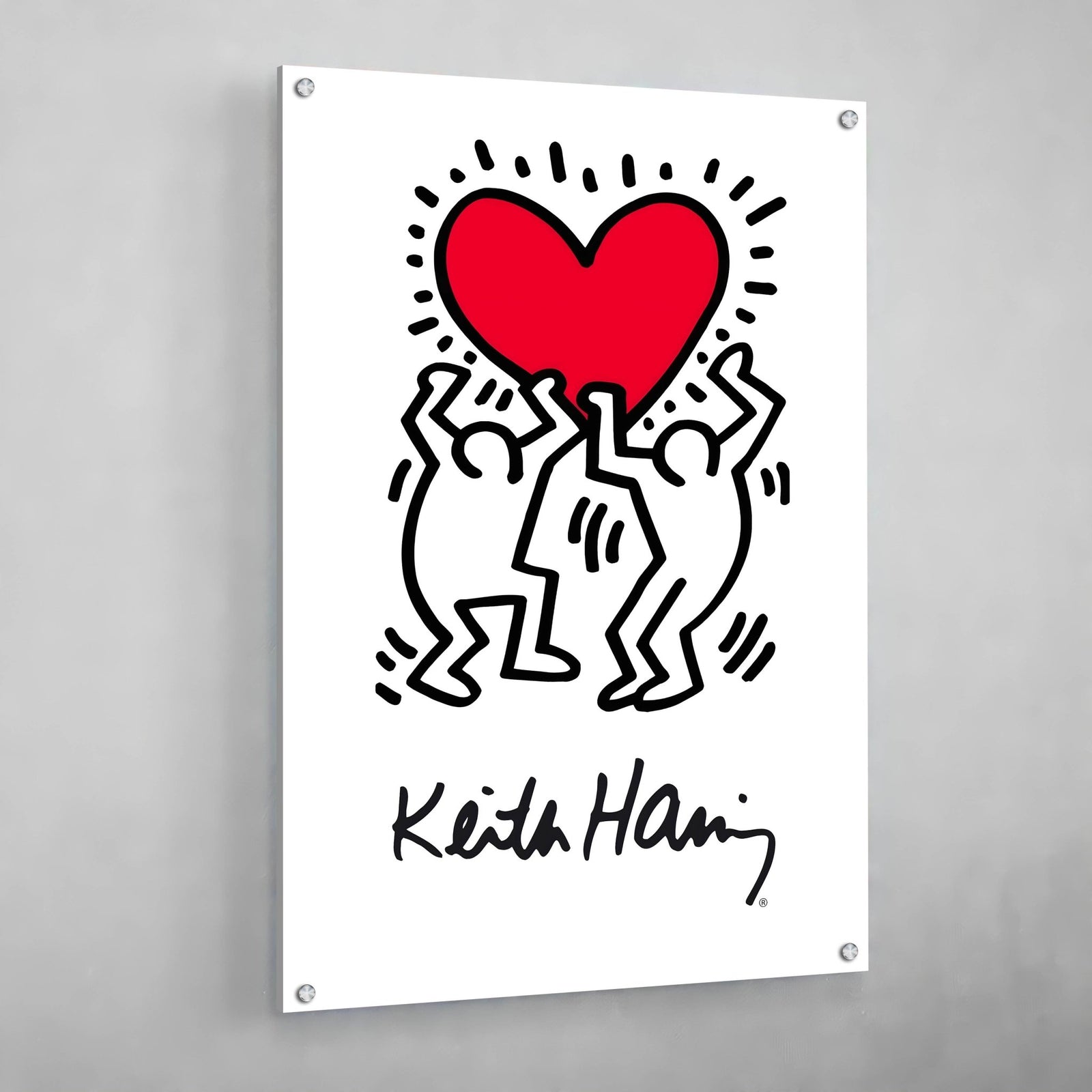Tableau Coeur Keith Haring - The Art Avenue