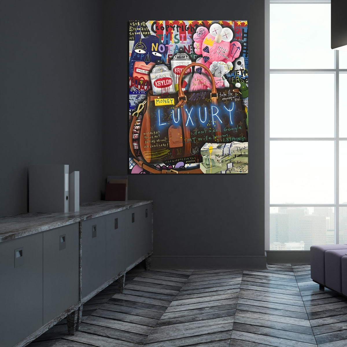 Tableau Graffiti Kaws - The Art Avenue