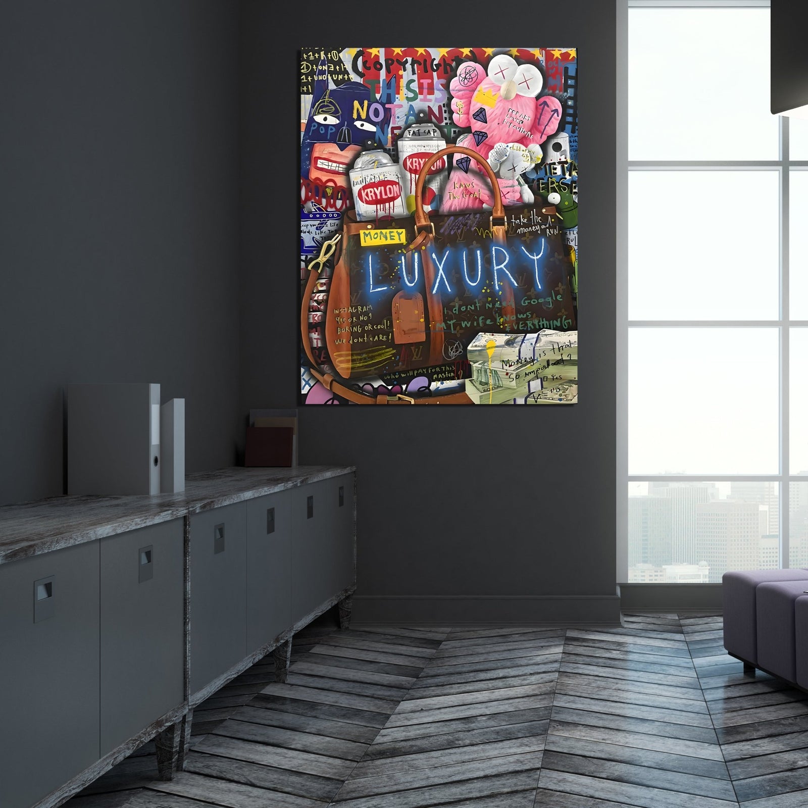 Tableau Graffiti Kaws - The Art Avenue