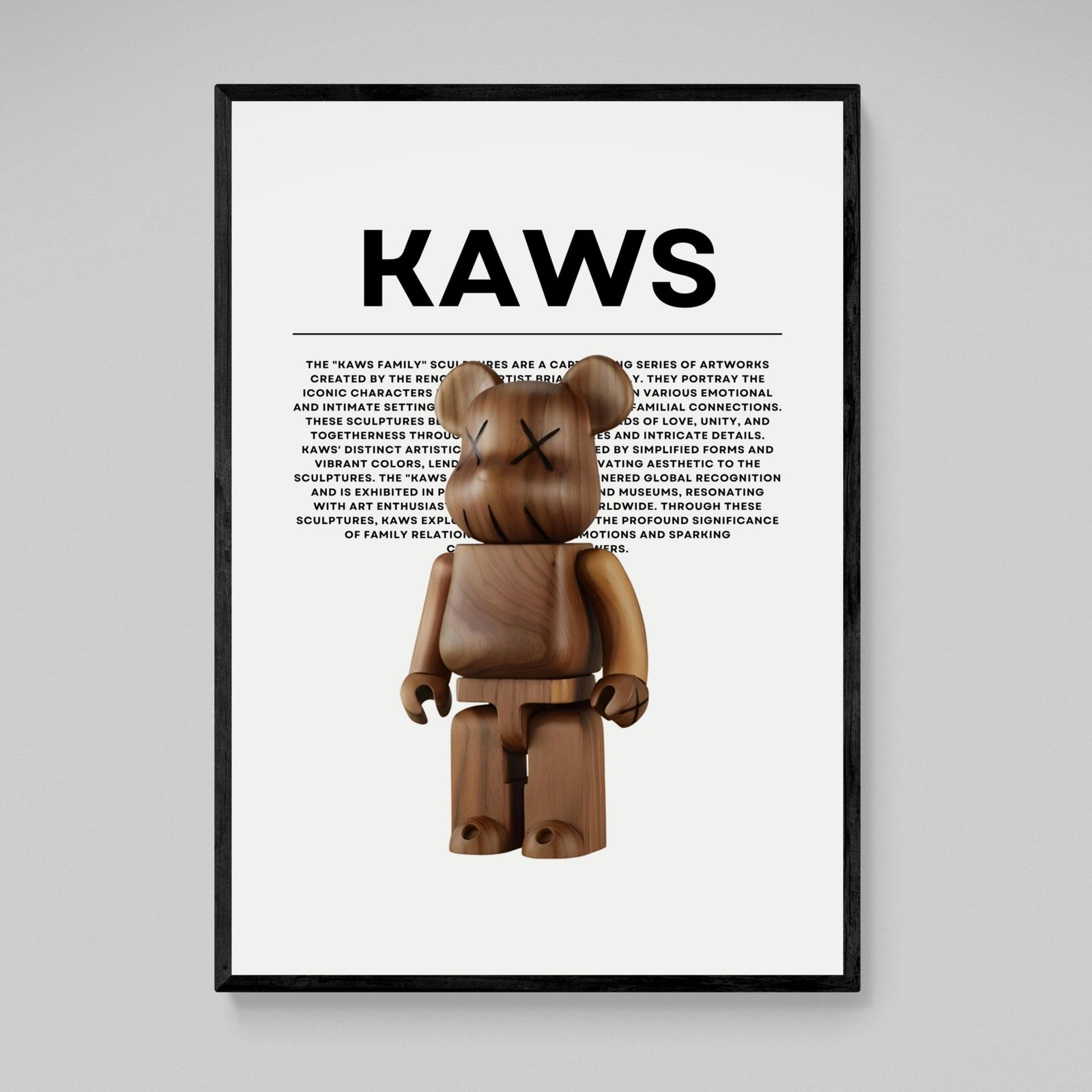 Tableau Kaws Bearbrick Bois - The Art Avenue