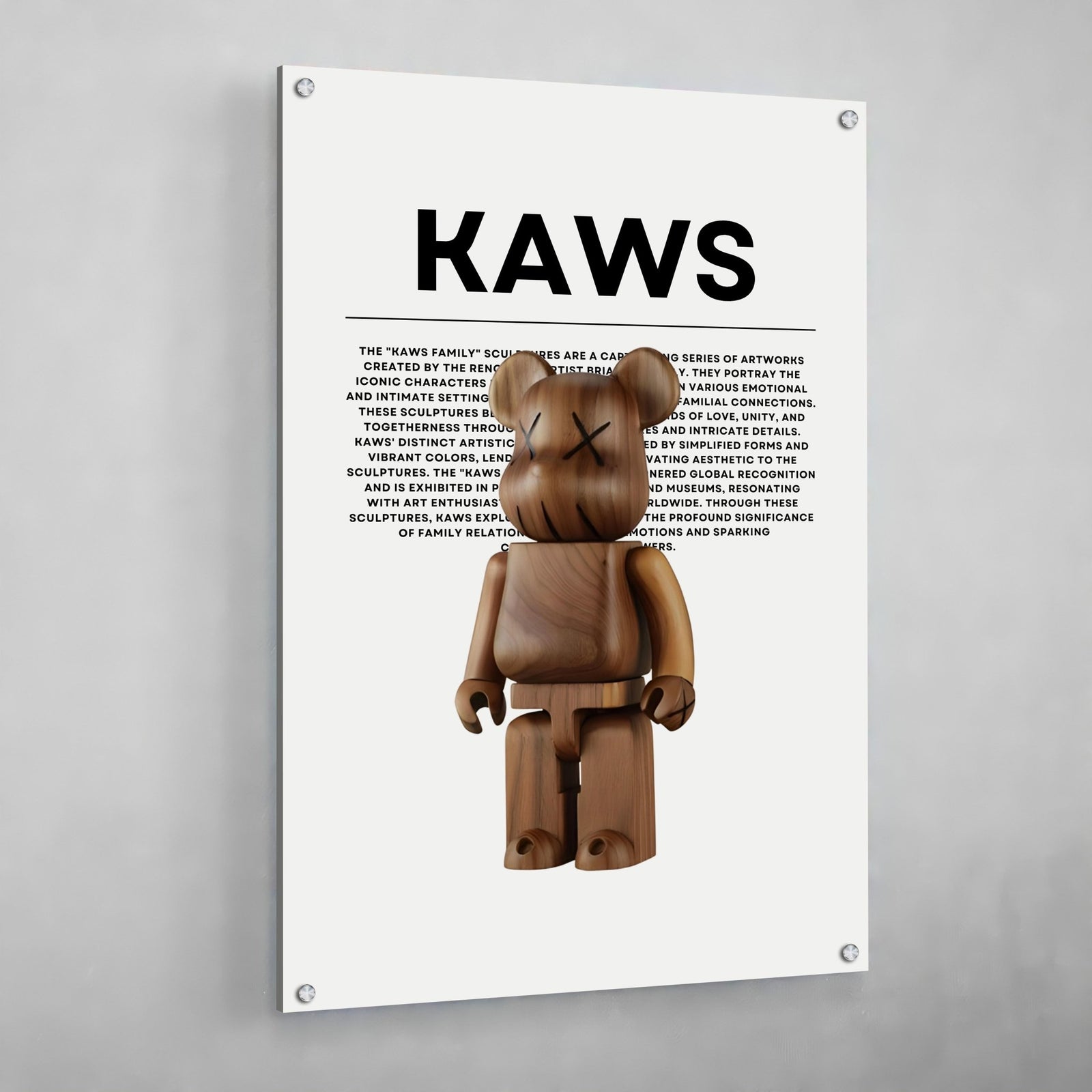 Tableau Kaws Bearbrick Bois - The Art Avenue