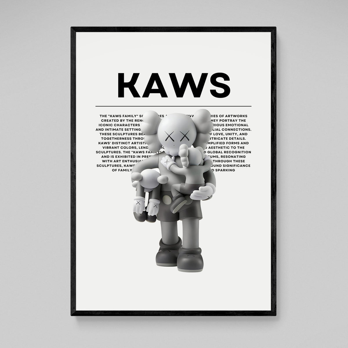 Tableau Kaws Figurines Gris - The Art Avenue
