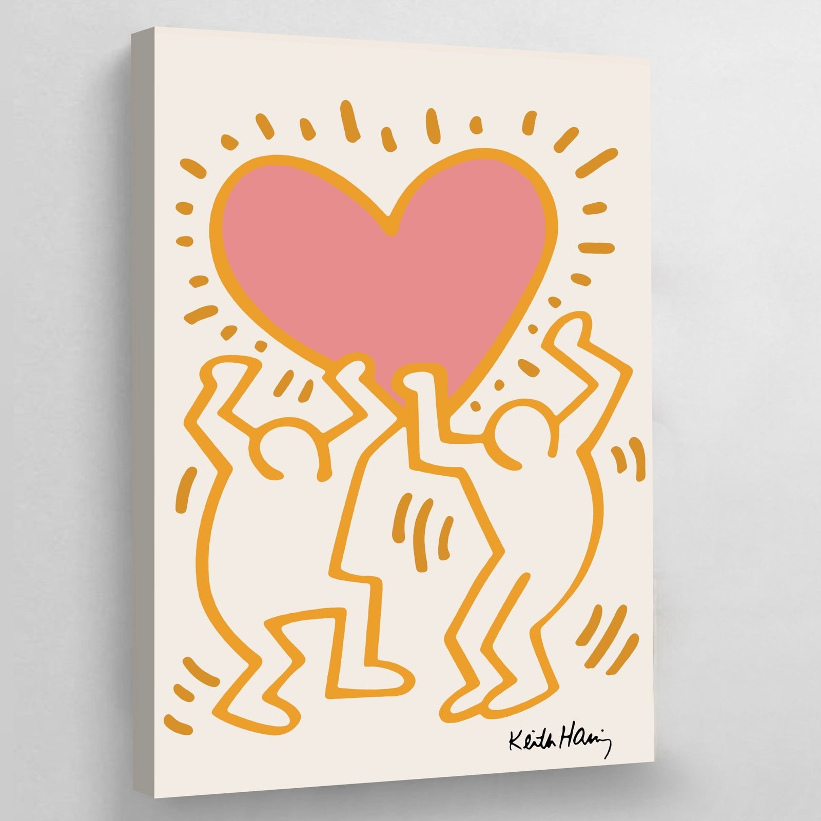 Tableau Keith Haring Coeur - The Art Avenue