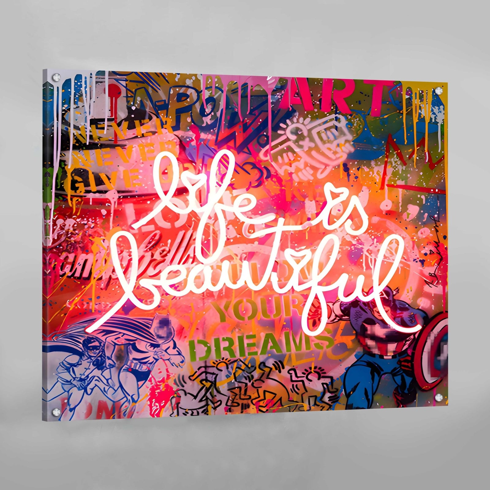 Tableau La Vie Est Belle Street Art - The Art Avenue
