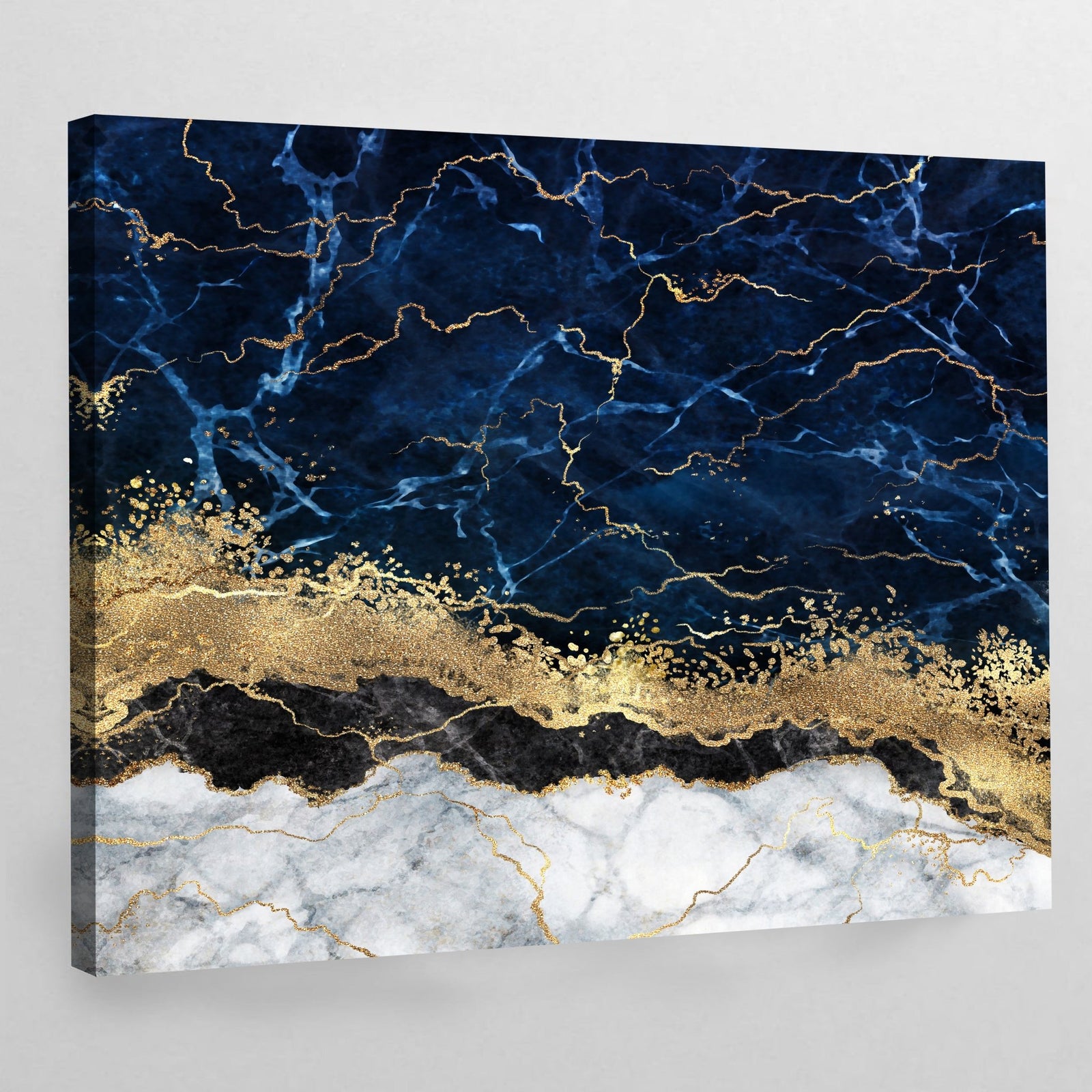 Tableau Marbre Doré Bleu - The Art Avenue