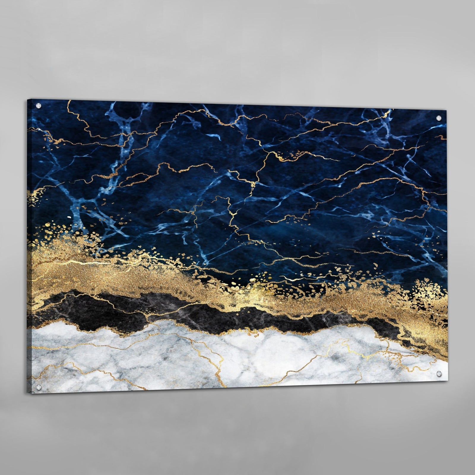 Tableau Marbre Doré Bleu - The Art Avenue
