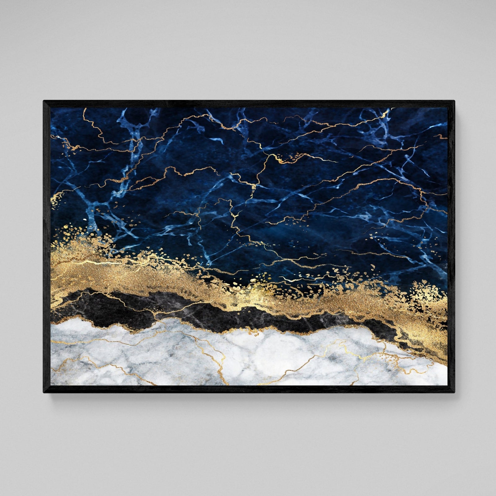 Tableau Marbre Doré Bleu - The Art Avenue