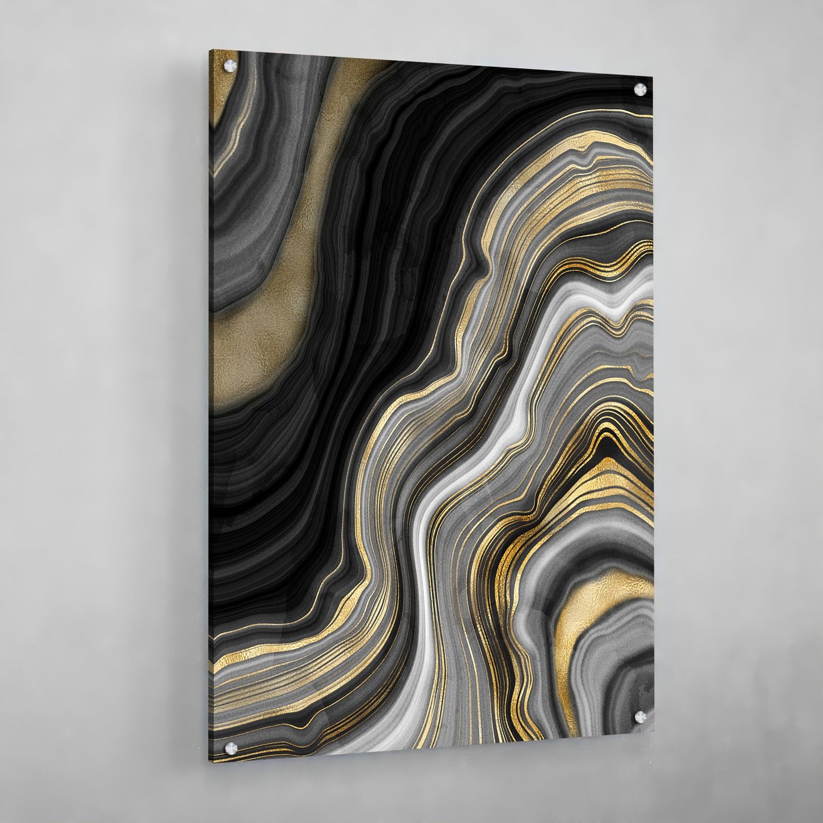 Tableau Marbre Doré Noir - The Art Avenue