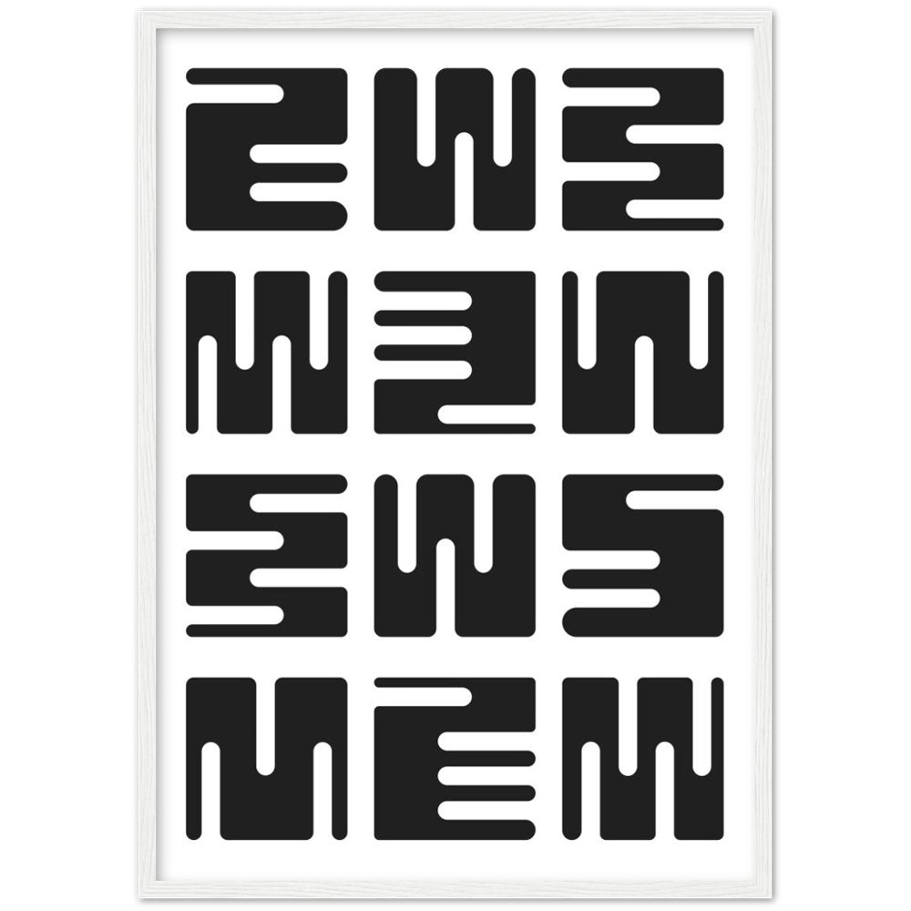 Tableau Minimaliste Blanc et Noir - The Art Avenue