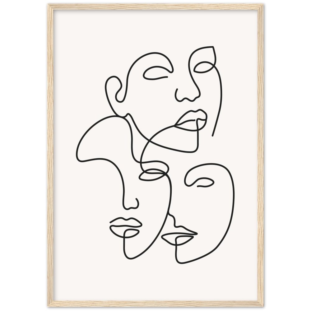 Tableau Minimaliste Visage - The Art Avenue