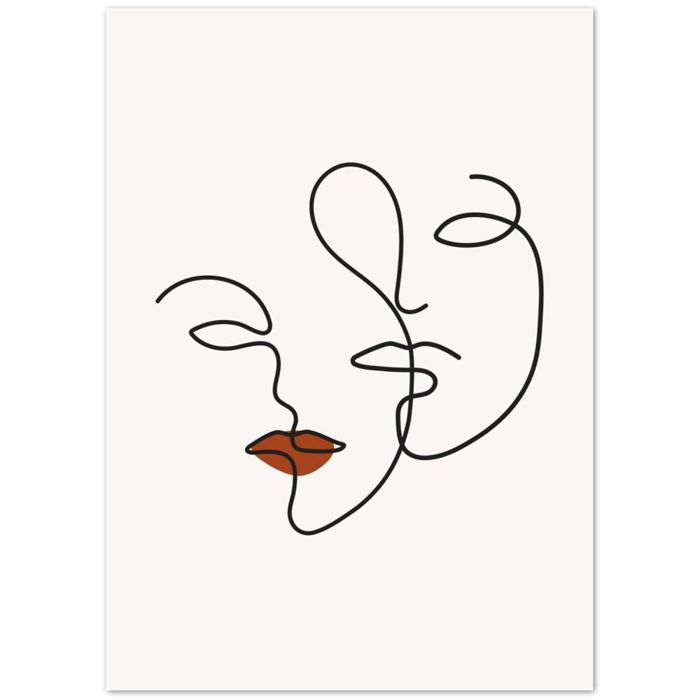 Tableau Minimaliste Visages - The Art Avenue