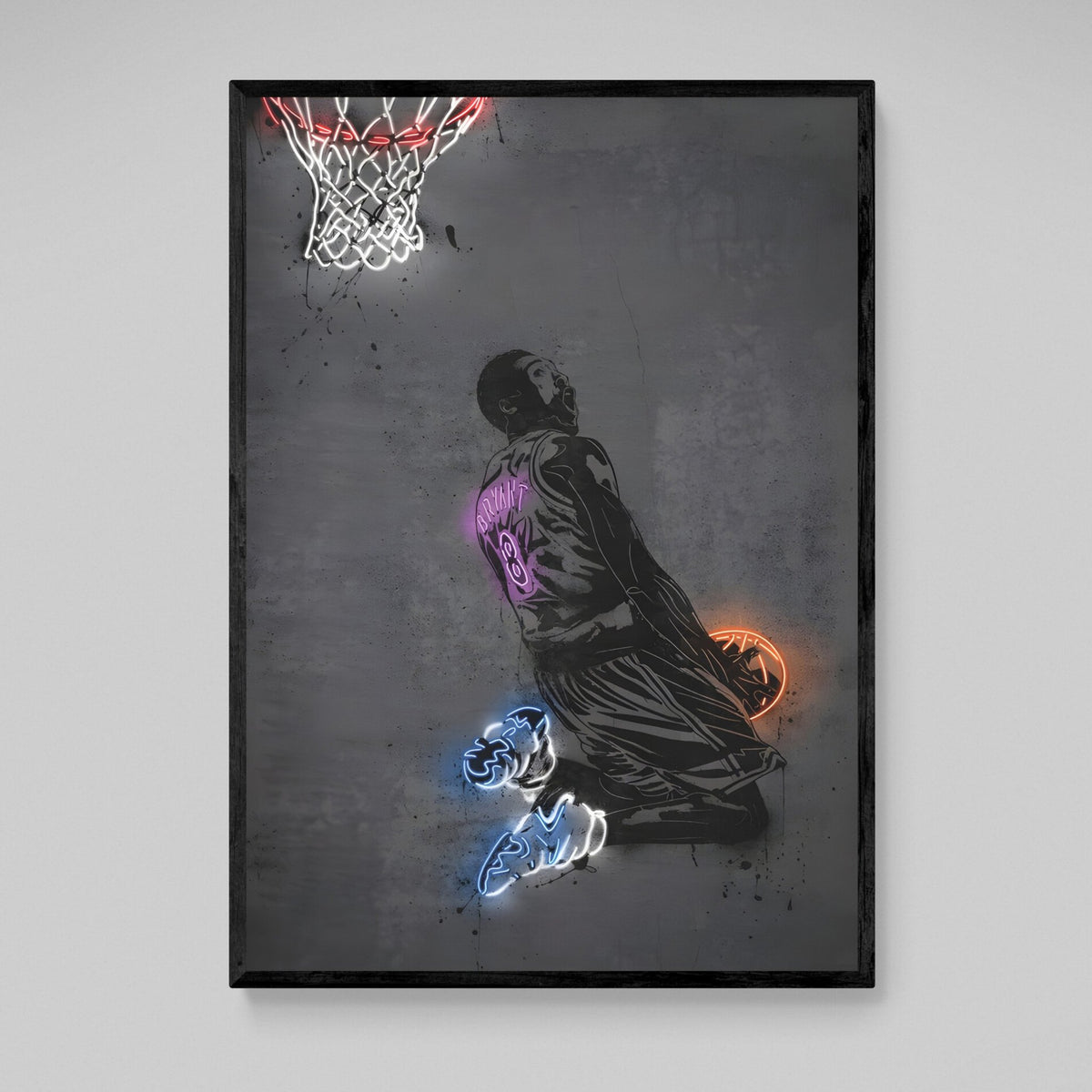 Tableau Neon Kobe Bryant - The Art Avenue