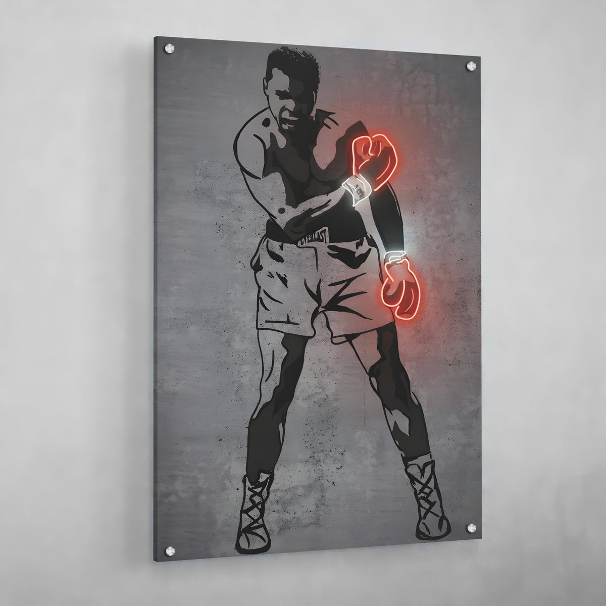 Tableau Neon Mohamed Ali - The Art Avenue