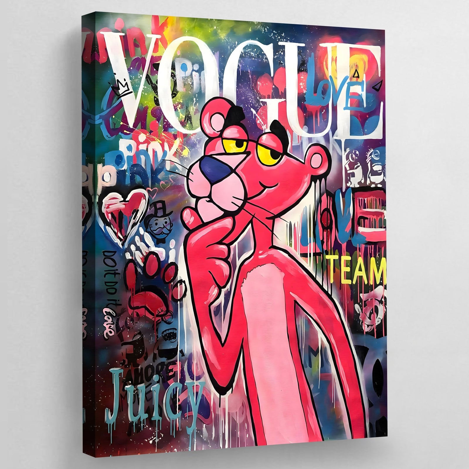 Tableau Panthère Rose - The Art Avenue