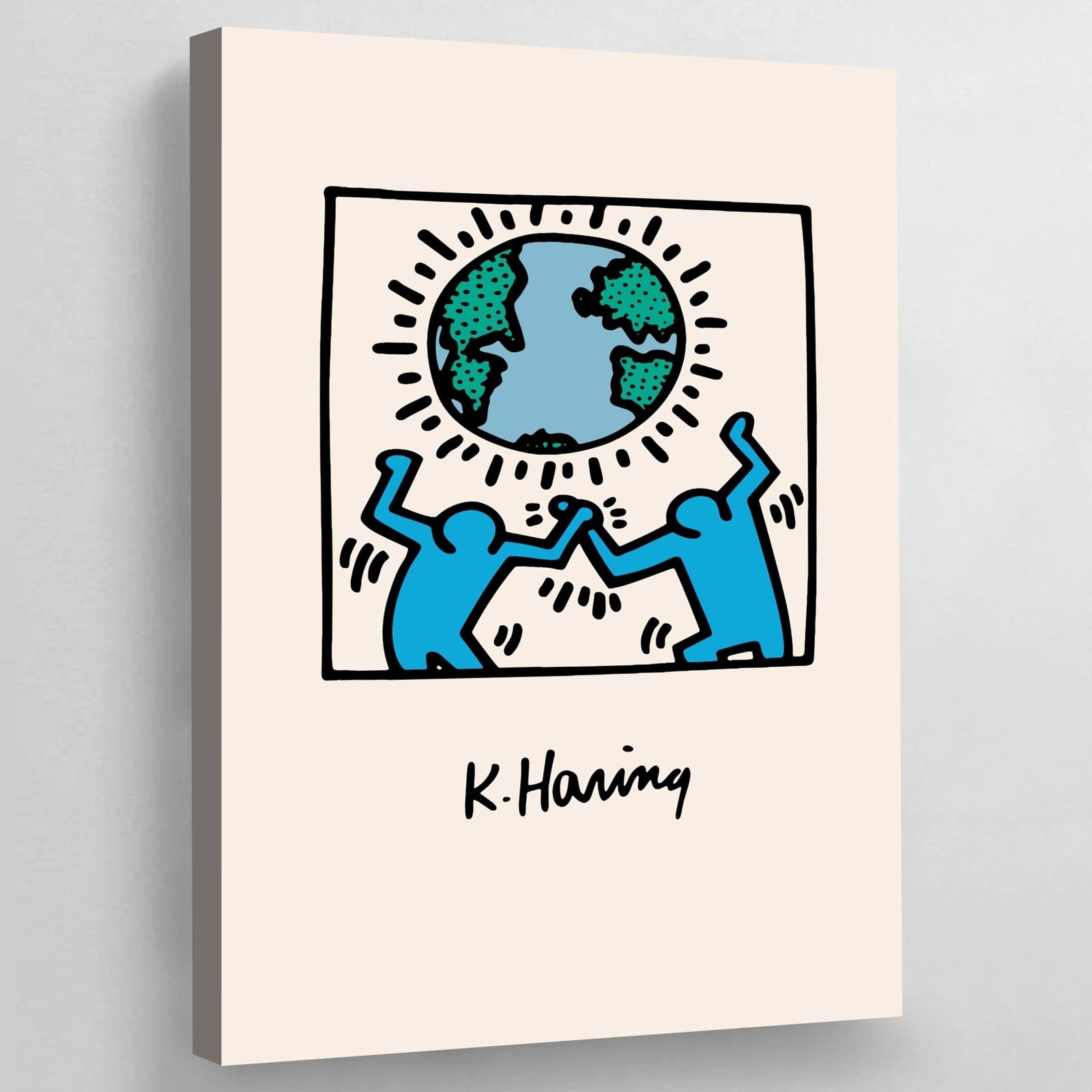 Tableau Pop Art Keith Haring World - The Art Avenue